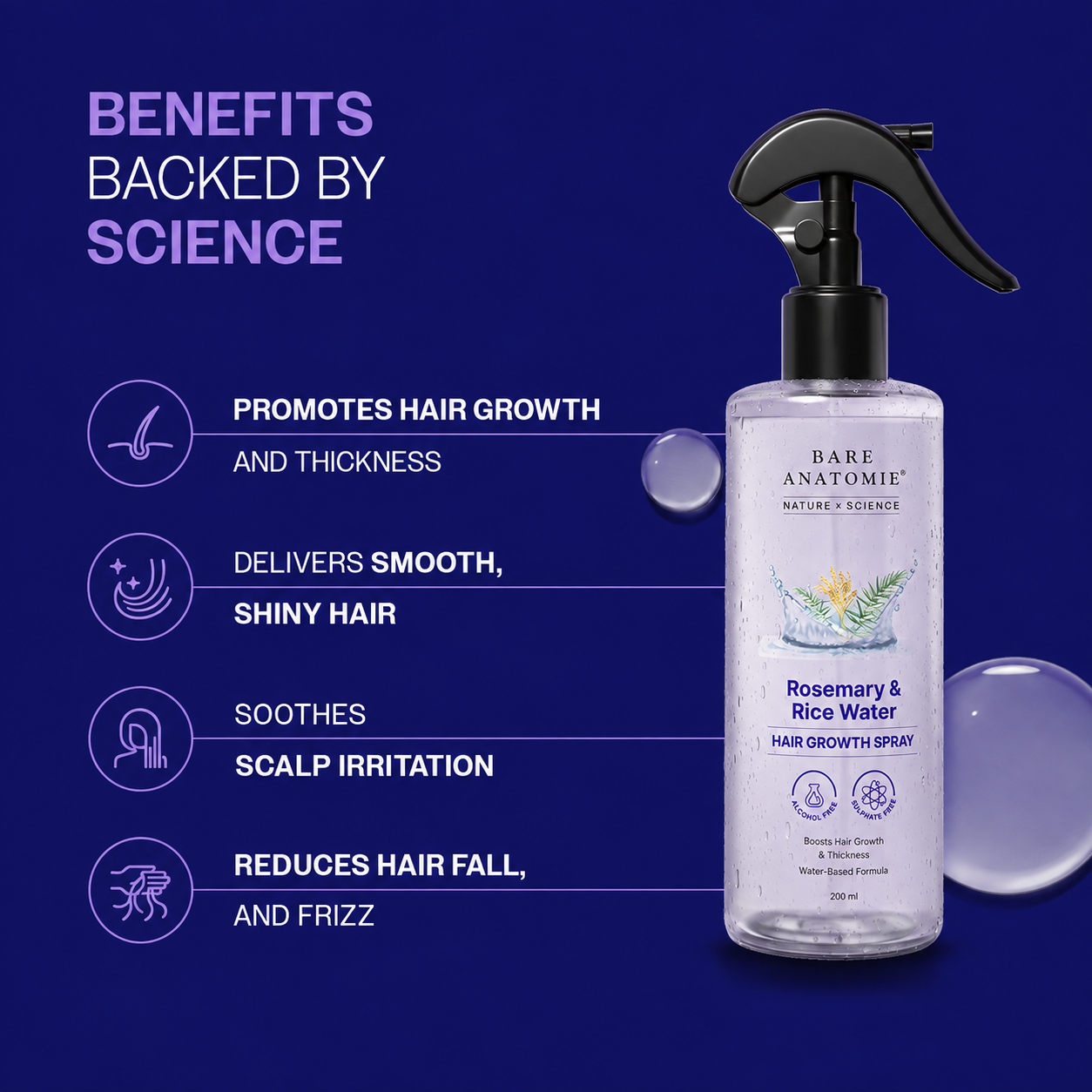 Rosemary Hair Growth Spray | 3 weeks from clogged drain to baby hairs. Just spray before bed