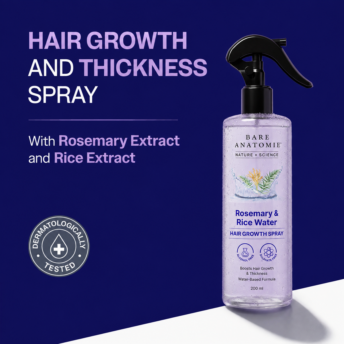 Rosemary Hair Growth Spray | 3 weeks from clogged drain to baby hairs. Just spray before bed