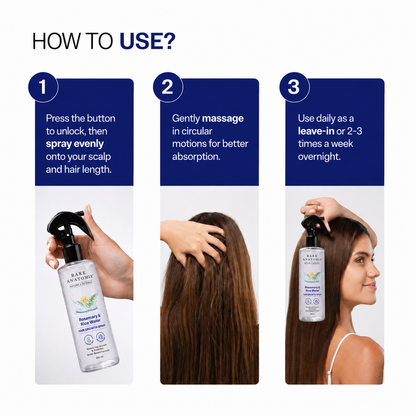 Rosemary Hair Growth Spray | 3 weeks from clogged drain to baby hairs. Just spray before bed