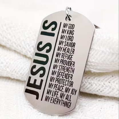 Jesus Is...- Christian Keychain