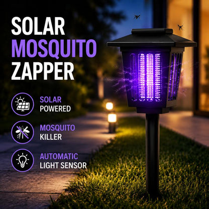 Solar Powered Mosquito Zapper |  Enjoy Your Backyard in the Evening. Without Spray. Without Plugs