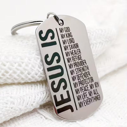 Jesus Is...- Christian Keychain
