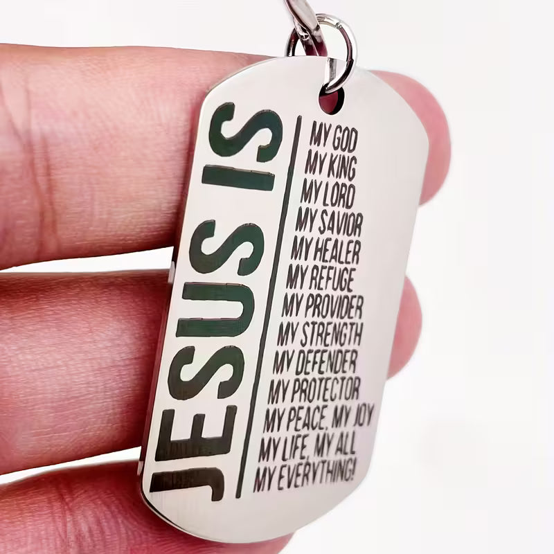 Jesus Is...- Christian Keychain