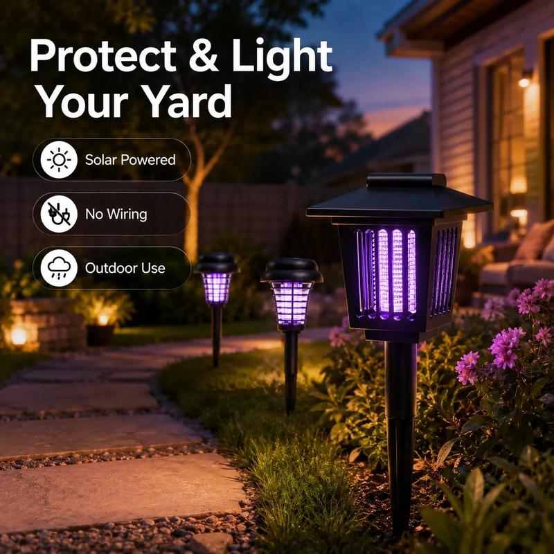 Solar Powered Mosquito Zapper |  Enjoy Your Backyard in the Evening. Without Spray. Without Plugs